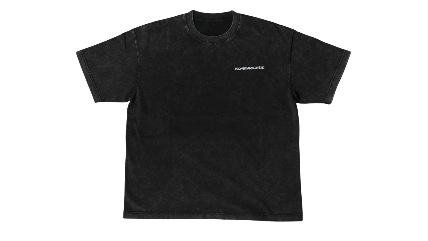 Not Here Tee – Washed Black