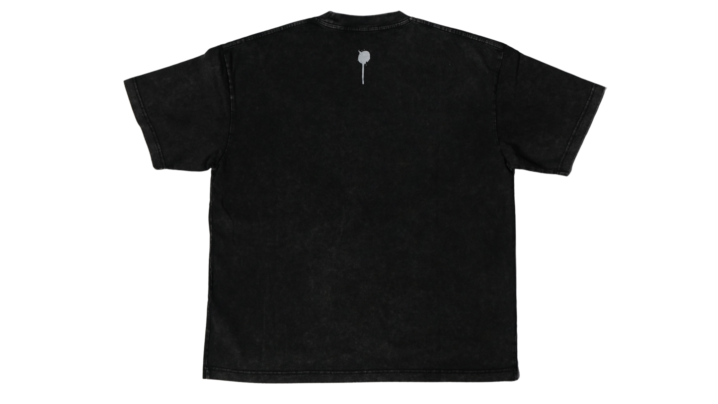 Not Here Tee – Washed Black